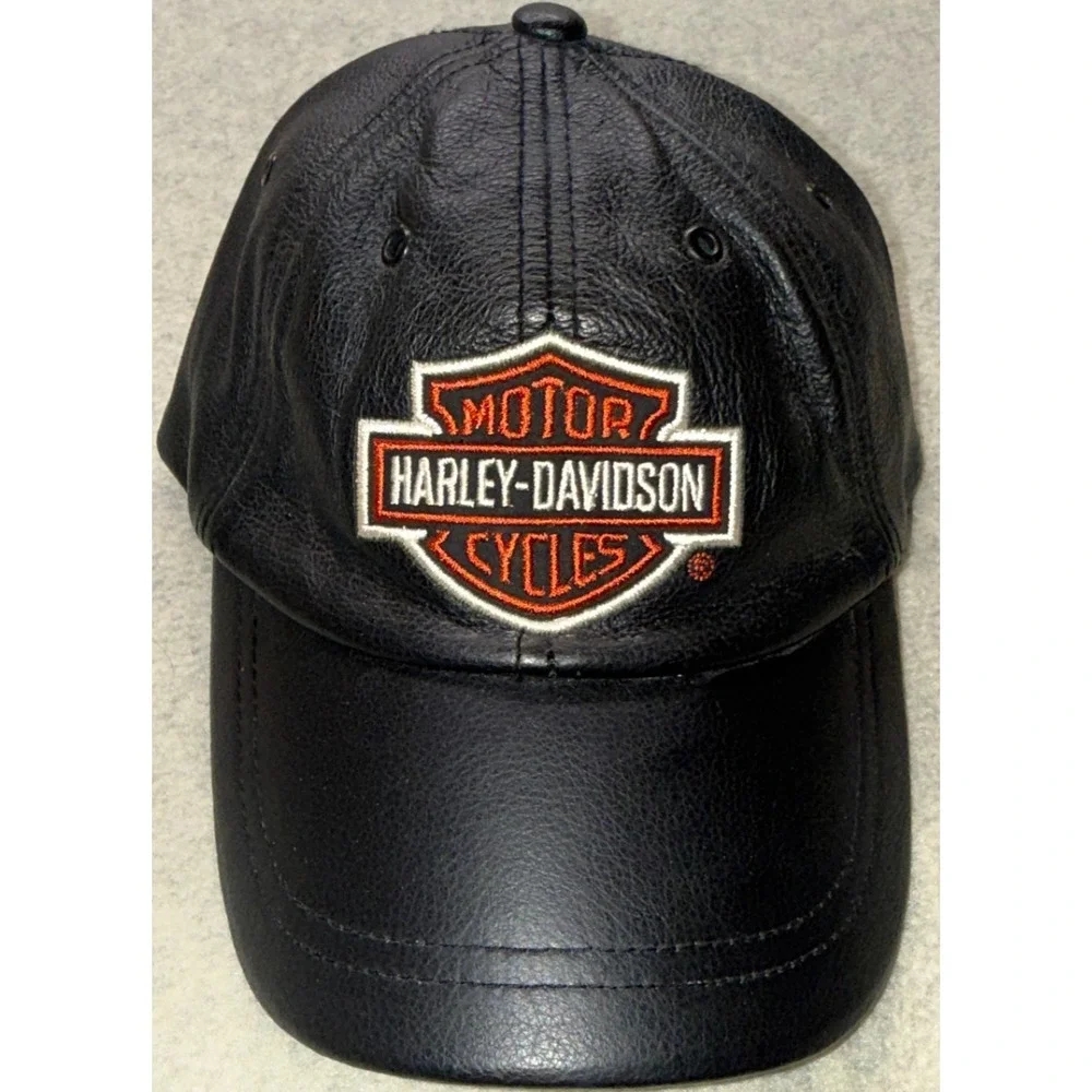 Vintage Harley Davidson Unisex Baseball Hat Cap Black Adjustable Shield Logo